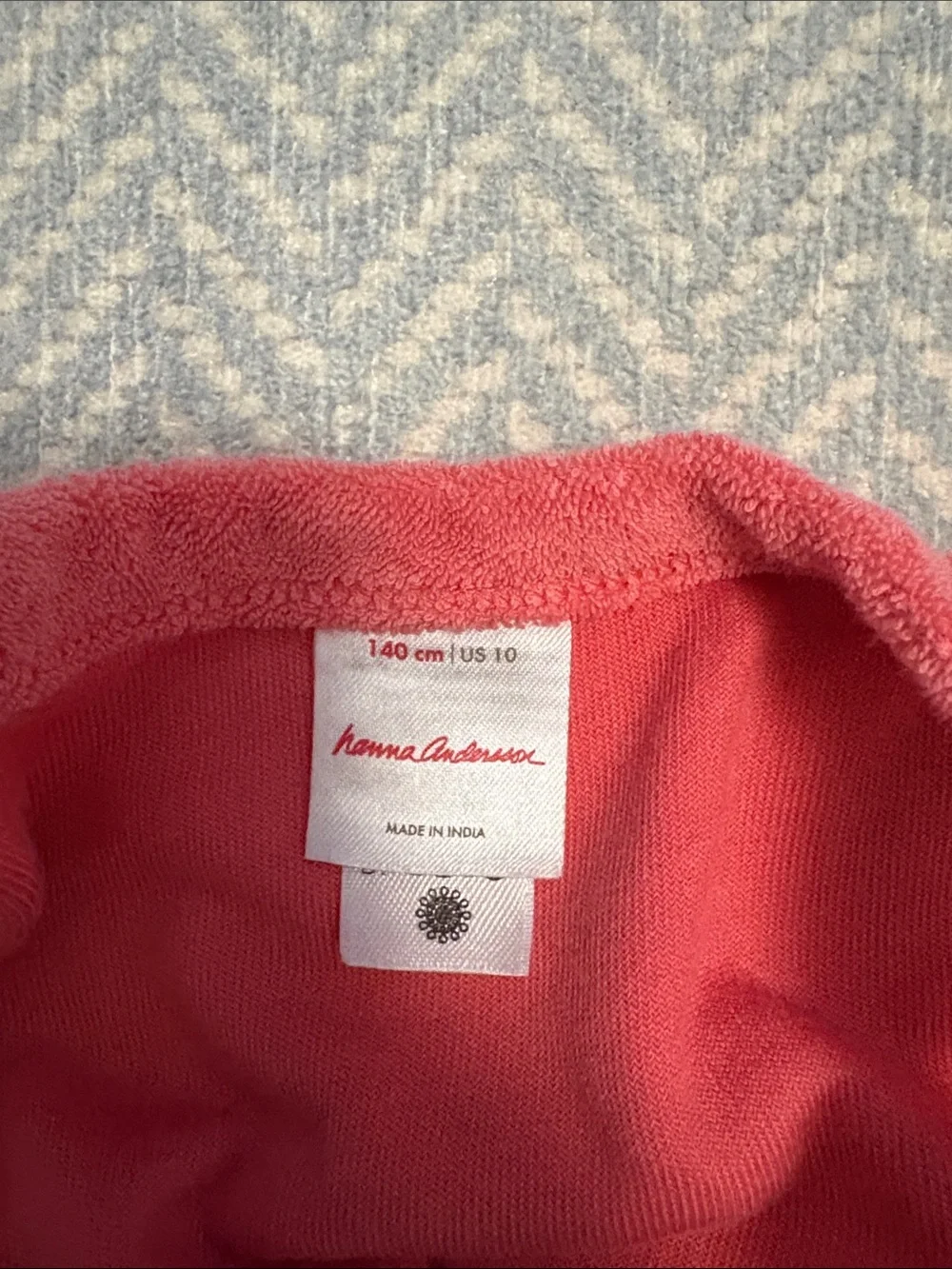 Hanna Andersson Pink Coral Terry Cover Up Dress